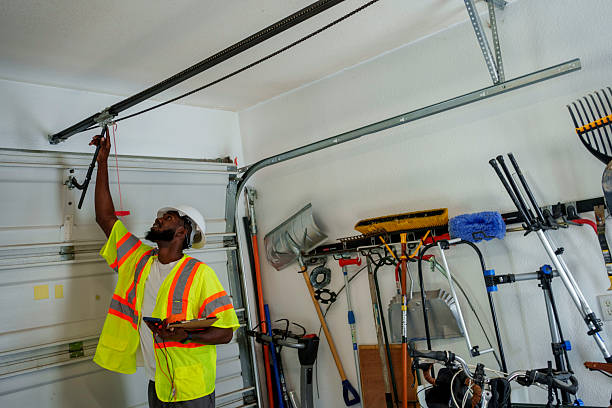 Professional Garage Door Panel Replacement technician working in Grizzly Flats, CA